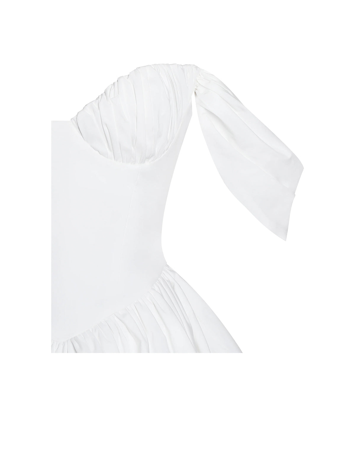 Qistina White Off-shoulder Bubble Hem Peplum Cotton Top