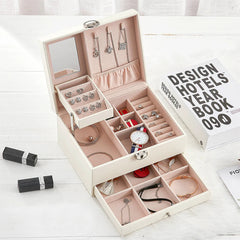 Vioraia Premium Double Layer Jewelry Box