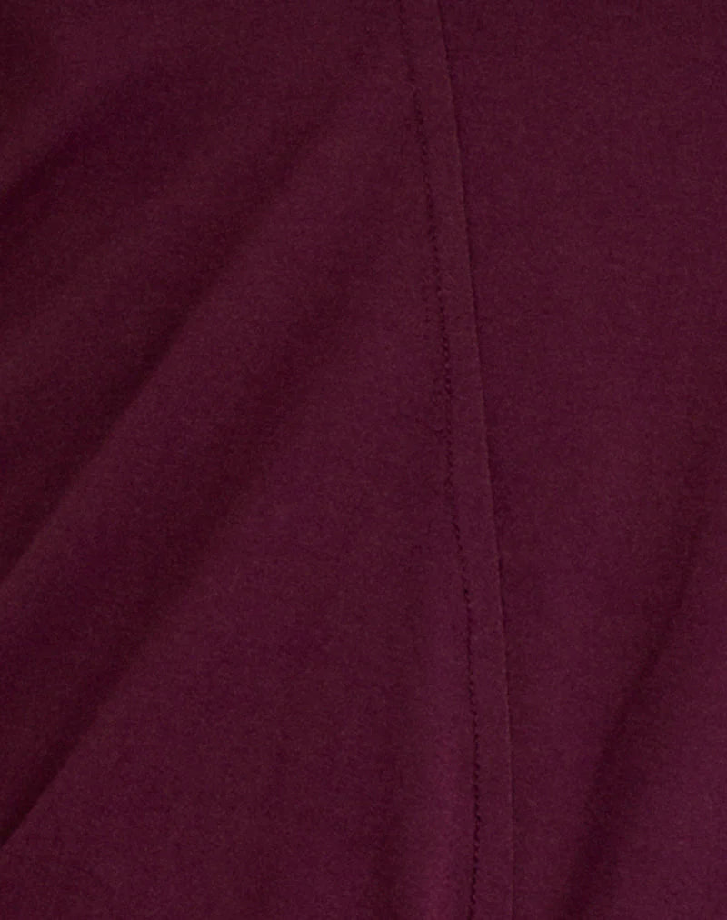 Mihiro Plunge Mini Dress in Deep Purple