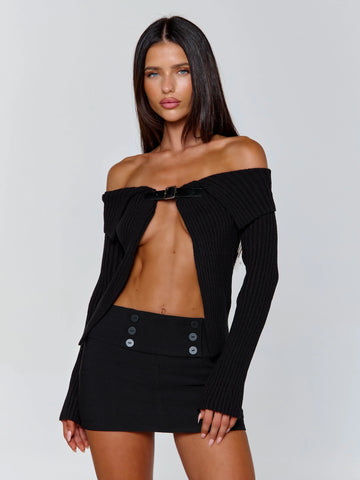 Lucy's COLBY LONG SLEEVE TOP BLACK