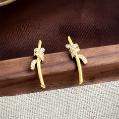 Vioraia Lyra Twist Climber Earrings