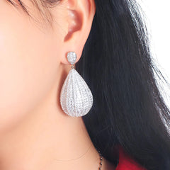 Vioraia Amira Frost Drop Earrings