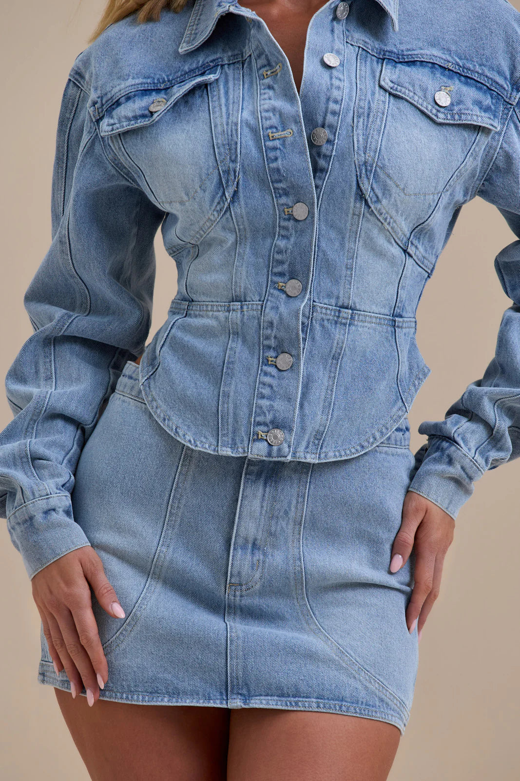 ALIX MINI SKIRT | MID WASH DENIM