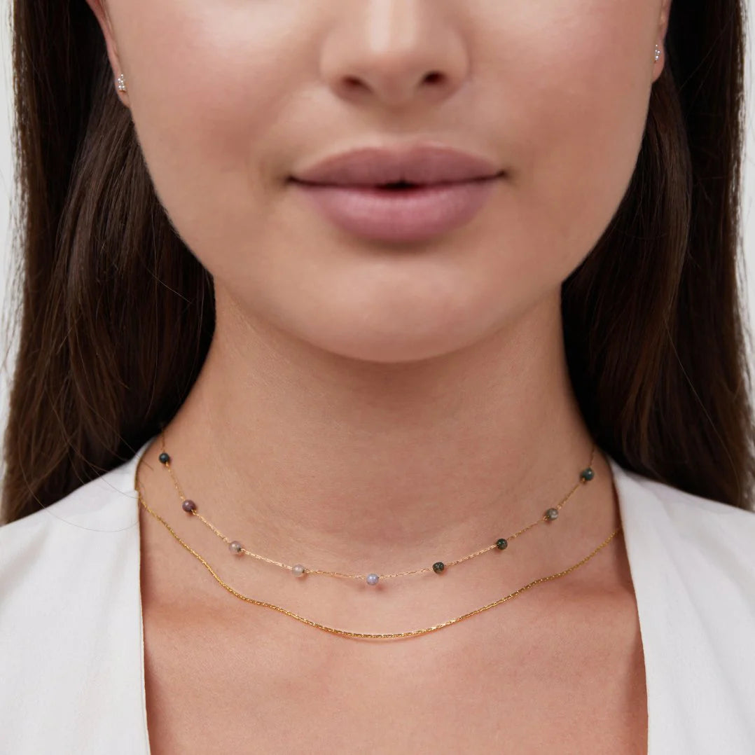 Vioraia Layered Alana Gold & Stone Necklace