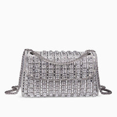 Vioraia Kristi Diamond Chain Crossbody Bag