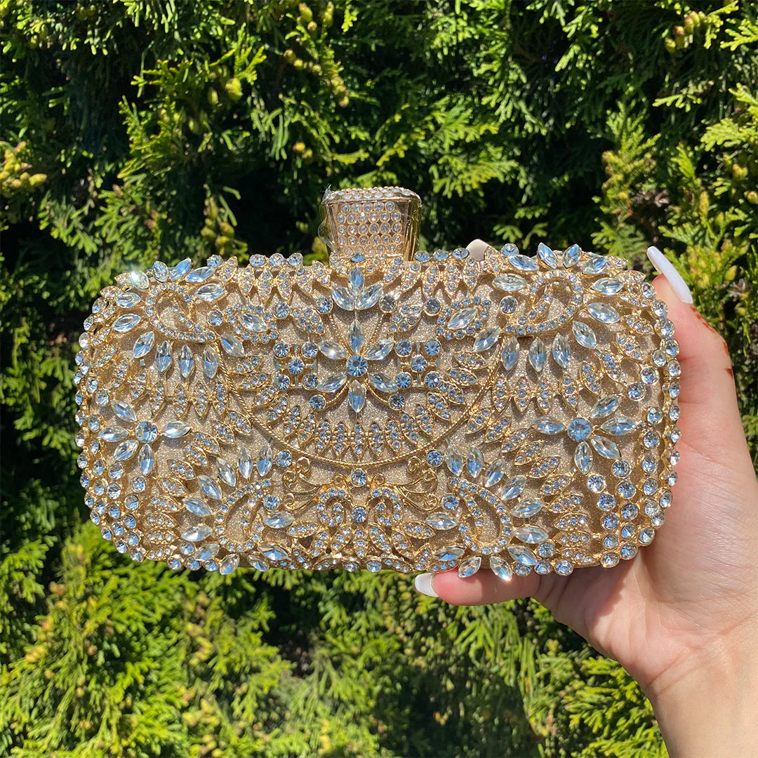 Vioraia Luxurious Flower Clutch Bag