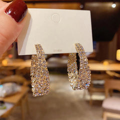 Vioraia Grand Rhinestones Hoop Earrings