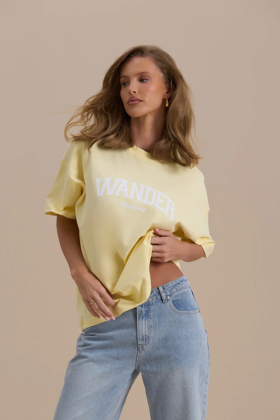 WANDER OVERSIZED T-SHIRT | LEMON