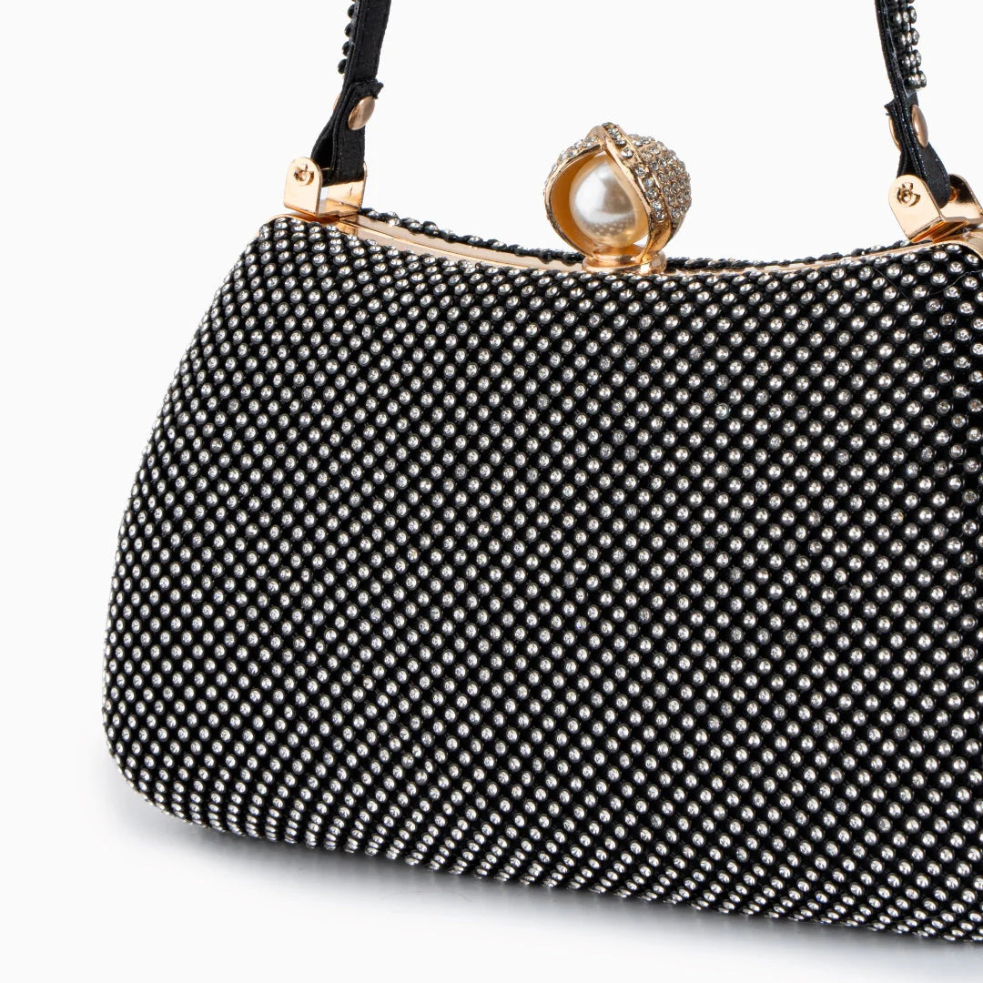 Vioraia Vintage Rhinestones Glitter Handbag