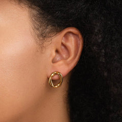 Vioraia Zola Geometric Gold Earrings