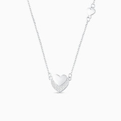 Vioraia Sparkling Heart in Heart Necklace