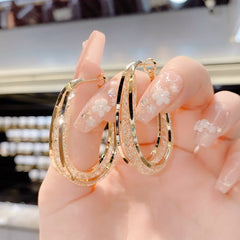 Vioraia Majestic Mesh Hoop Earrings