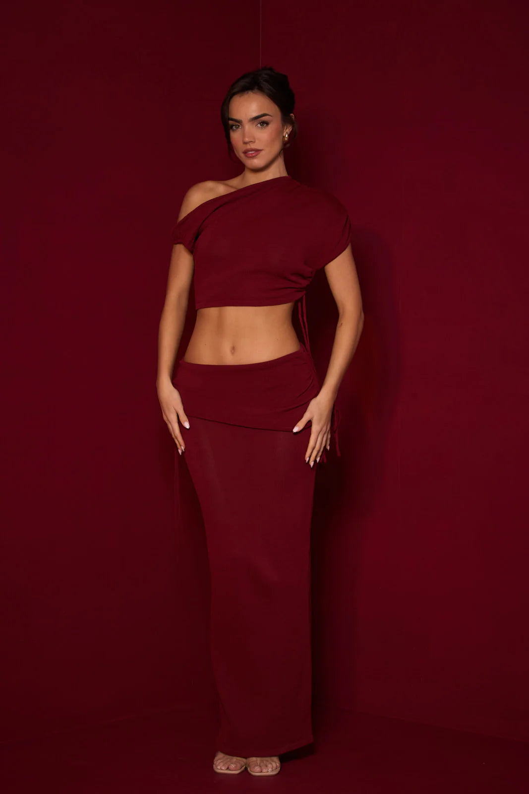 YRIS KNIT CO-ORD | WINE - SALE
