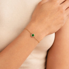 Vioraia Green Emerald Crystal Bracelet