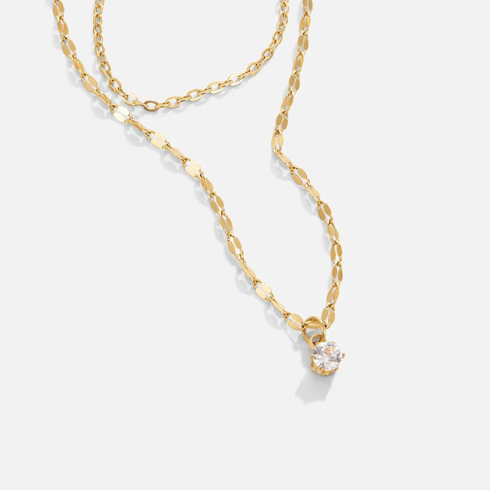 Vioraia Piya Crystal Layered Necklace