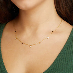 Vioraia Lena Rectangle Crystal Necklace