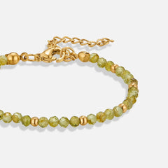 Vioraia Green Peridot Bead Bracelet