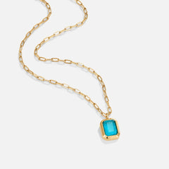 Vioraia Teal Green Crystal Necklace