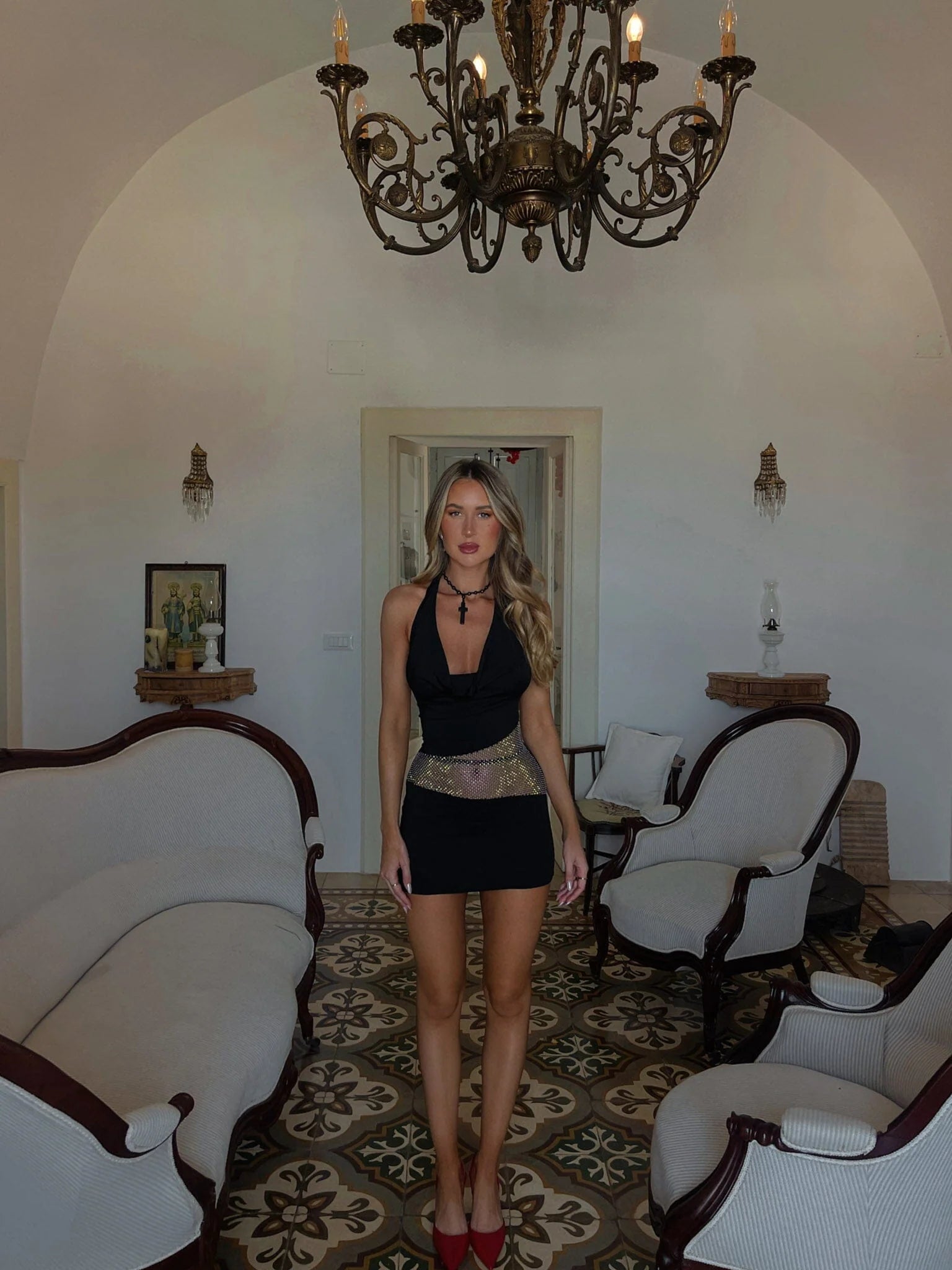 Lucy's CRIMSON MINI DRESS BLACK