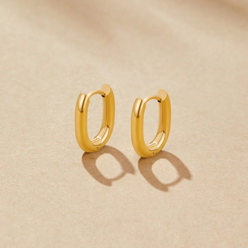 Vioraia Madison Gold Hoop Earrings