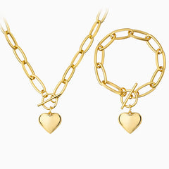 Vioraia Saint Heart Pendant Jewelry Set