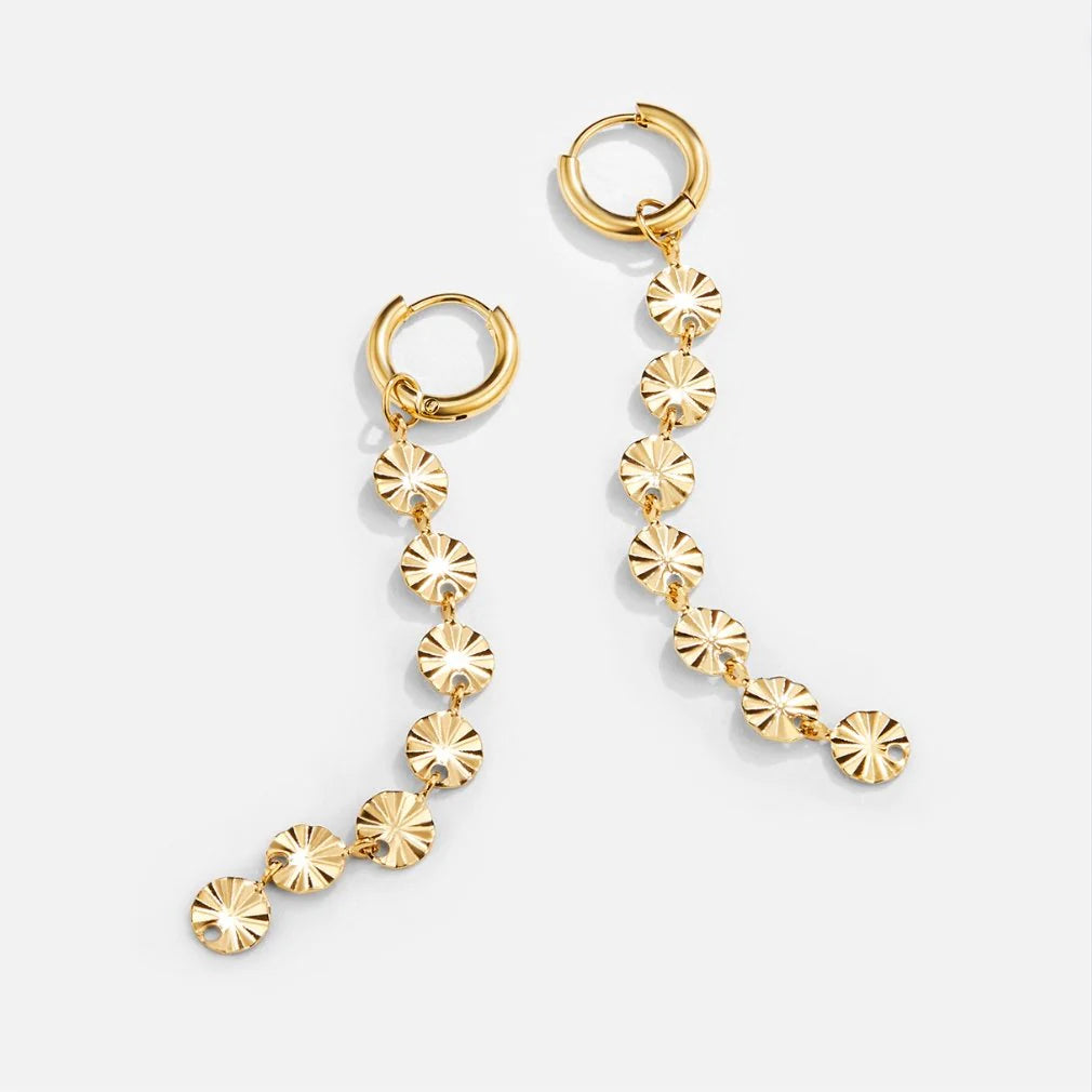 Vioraia Amari 18K Gold Disc Earrings