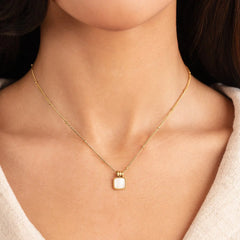 Vioraia Lucia White Shell Pendant Necklace