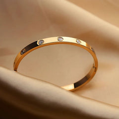 Vioraia Studded Sparkling Stones All Around Bangle