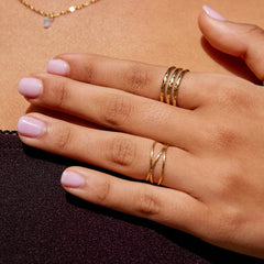 Vioraia Ohio Layered Gold Ring