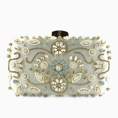 Vioraia Braelyn Bead Embroidered Clutch Bag