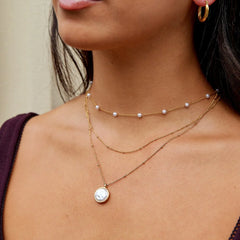 Vioraia Mother Of Pearl Pendant Necklace