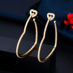 Vioraia Sparkling Love Hoop Earrings
