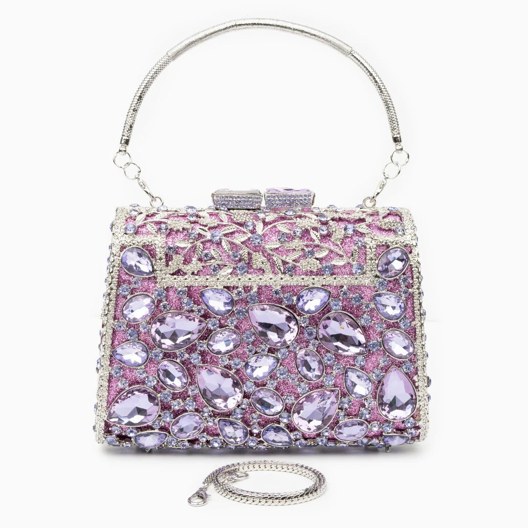 Vioraia Tiffany Crystals Clutch Bag