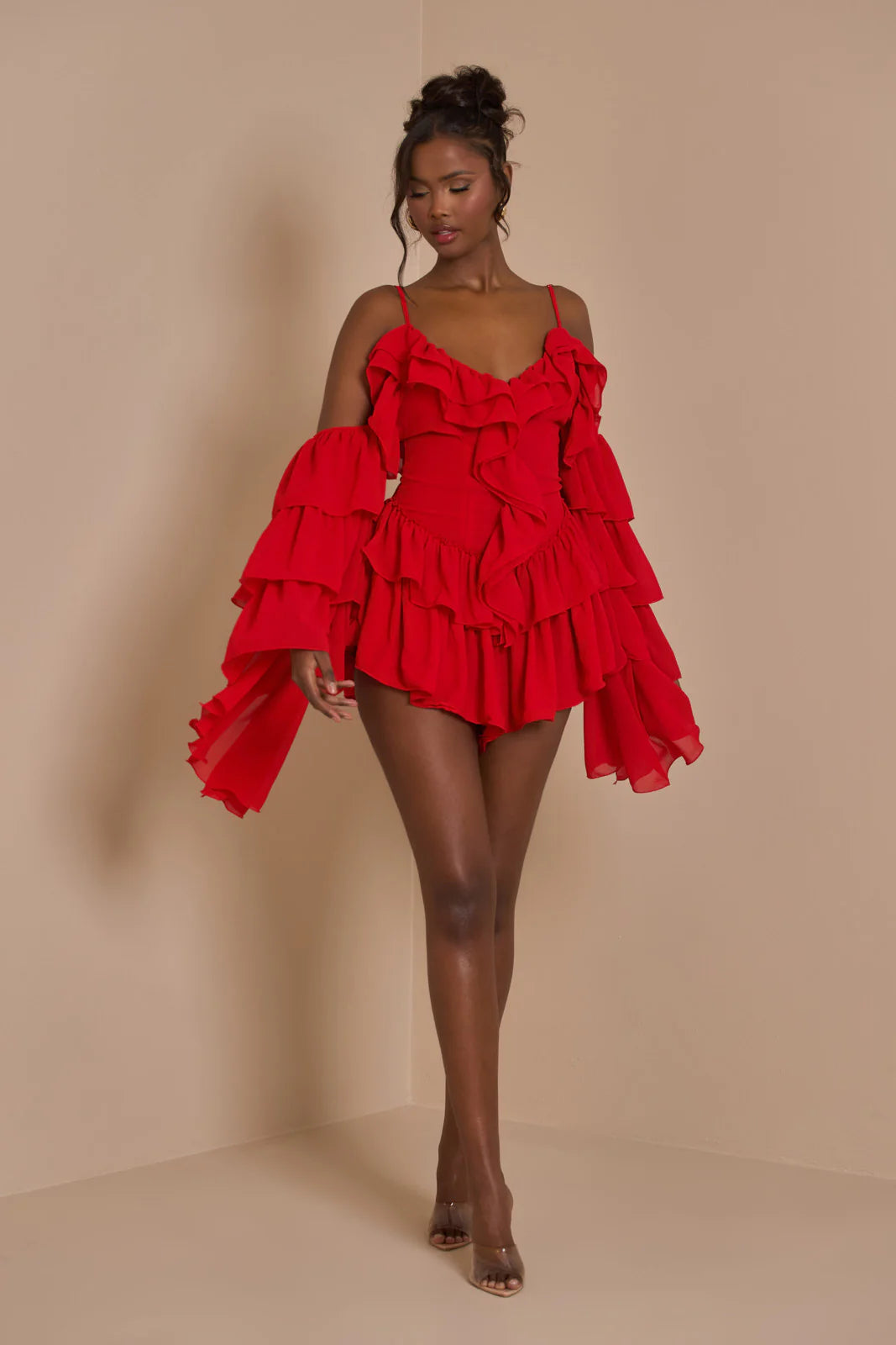 KENDAL PLAYSUIT | RED - SALE