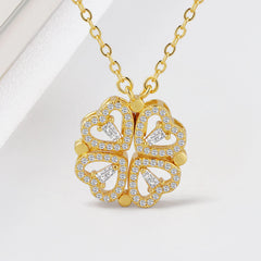 Vioraia Two In One Heart Clover Necklace