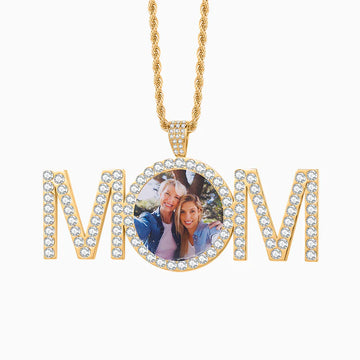 Vioraia Sparkling Mom Photo Necklace