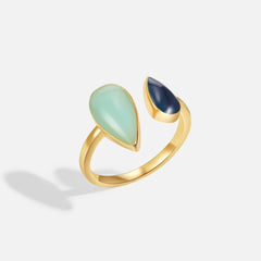 Vioraia Aquamarine Teardrop Ring