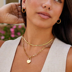 Vioraia Heart Lock Pendant Necklace