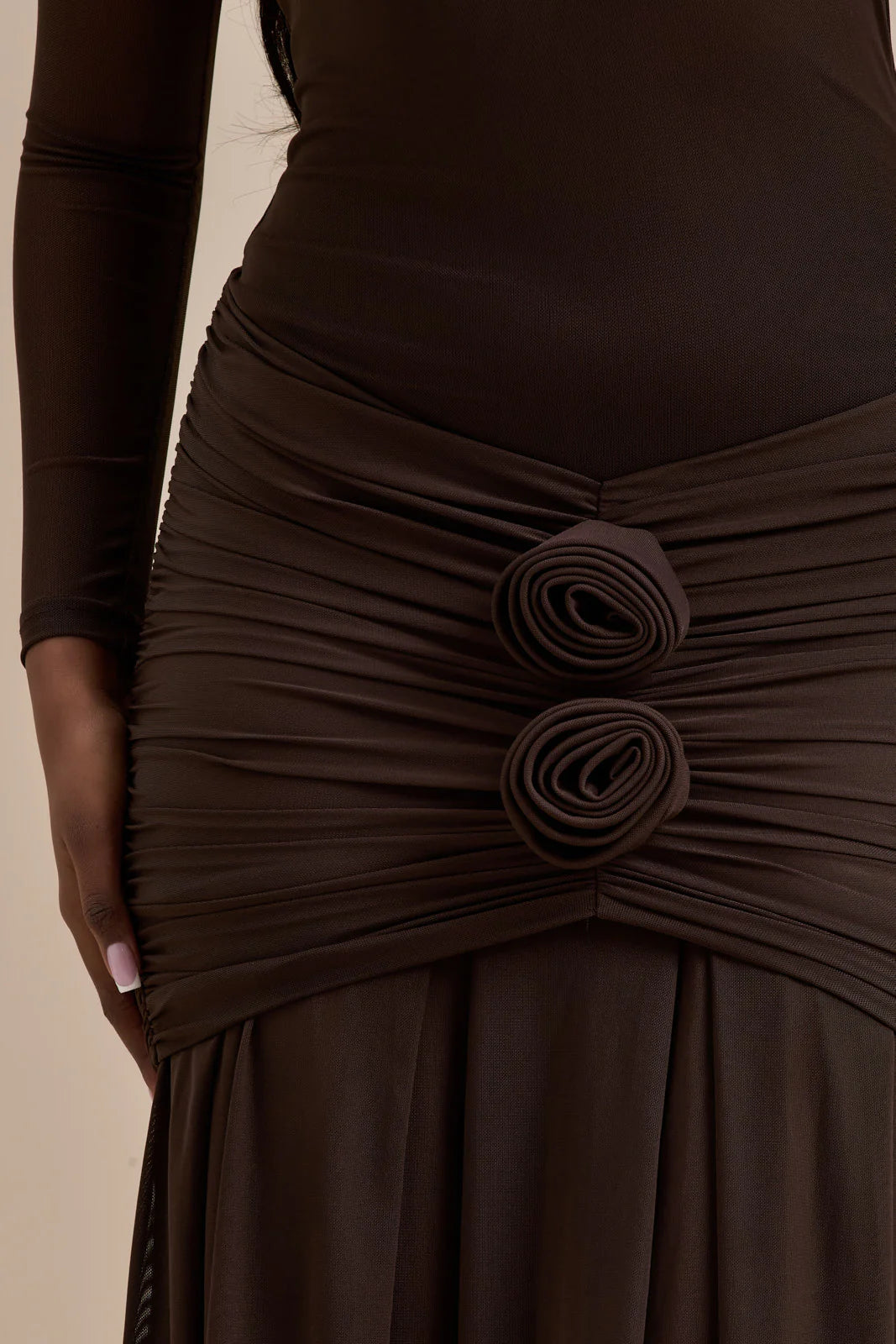VIVIENNE BARDOT MAXI DRESS | CHOCOLATE - SALE