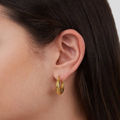 Vioraia Golden Mia Croissant Hoop Earrings