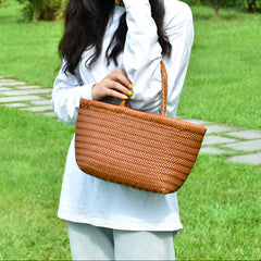 Vioraia Brie Woven Handbag