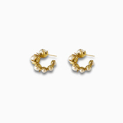 Vioraia Serena Pearl Claw Hoops