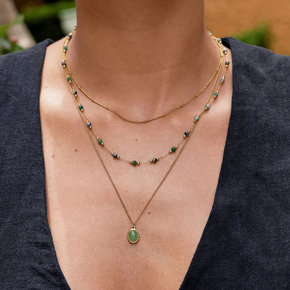 Vioraia Green Aventurine Pendant Necklace