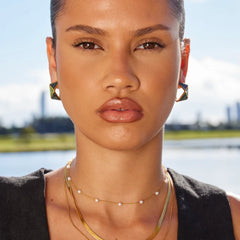 Vioraia Green Atlantis Hoop Earrings