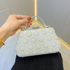 Vioraia Clarab  Pearl Clutch Bag