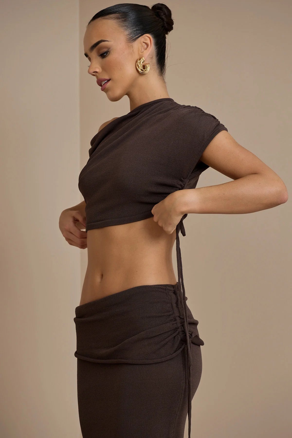 YRIS KNIT CO-ORD | CHOCOLATE