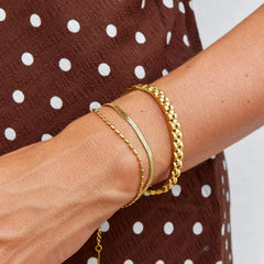 Vioraia Renee Chunky Gold Bangle