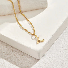 Vioraia Gold Letter Heart Necklace