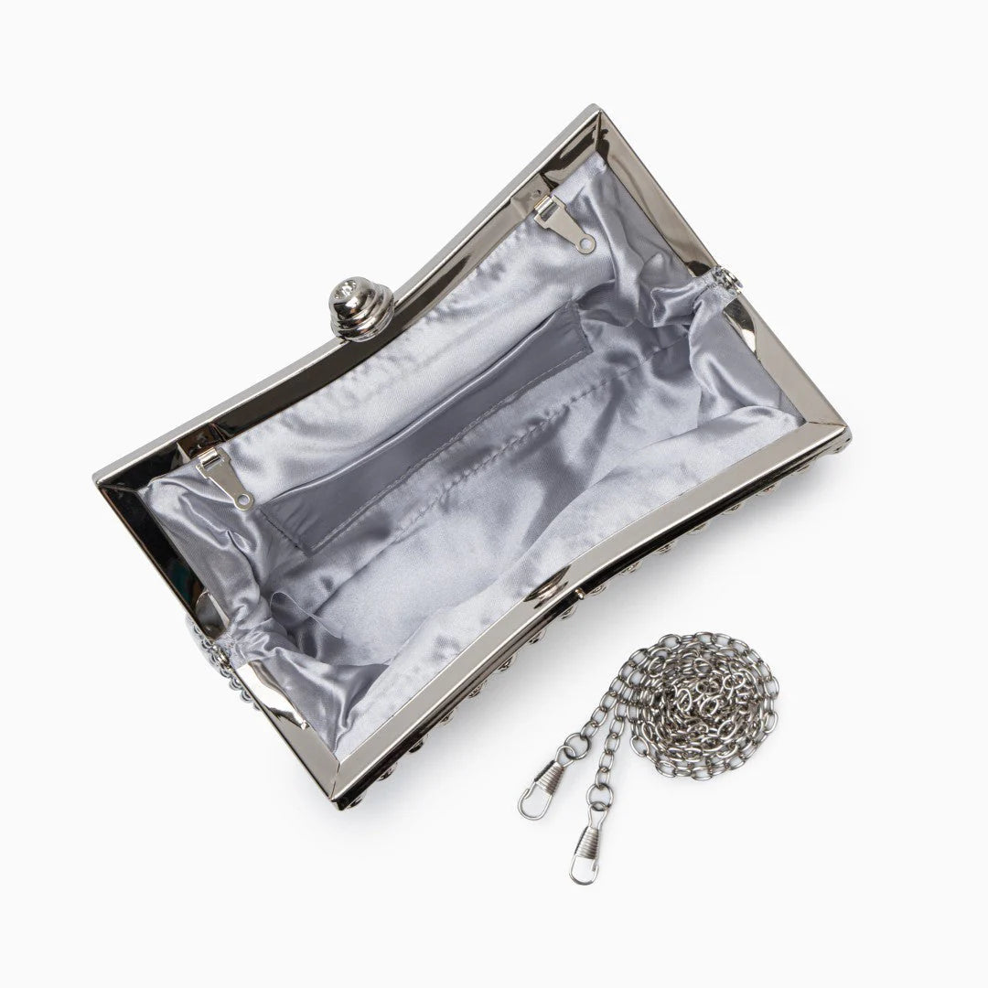 Vioraia Scarlett Rhinestones Clutch Bag