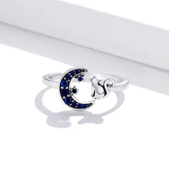 Vioraia Cat And Blue Moon Ring